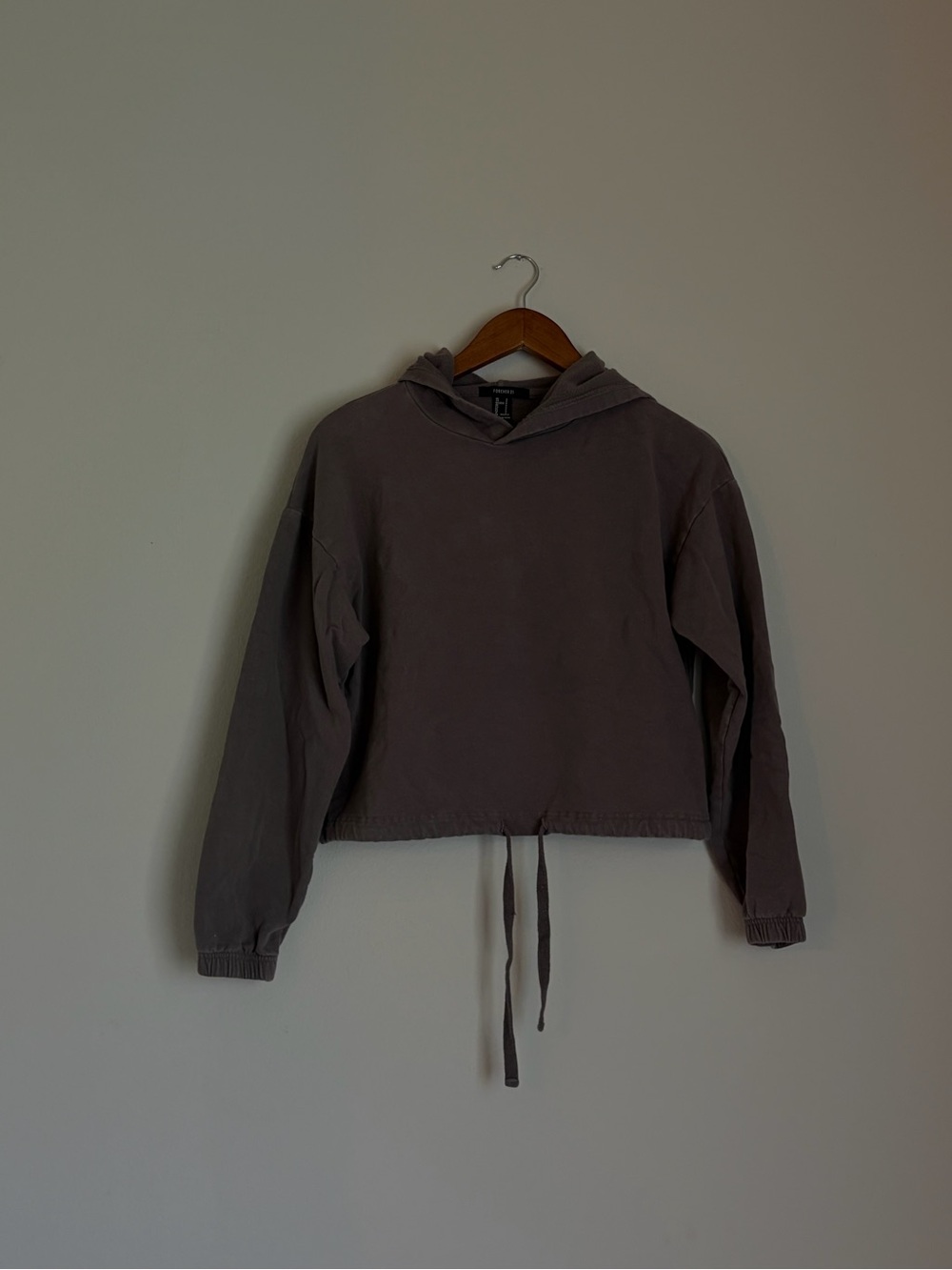Forever 21 Dusky Gray Hooded Pullover